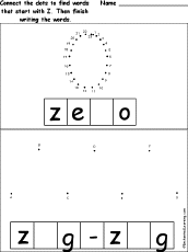 Letter Z Alphabet Activities