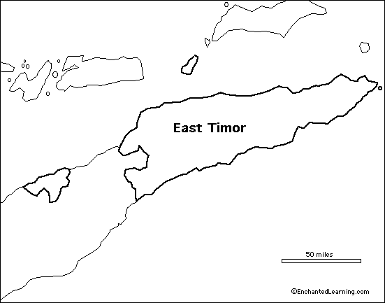outline map East Timor