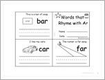Words that Rhyme with Ar — Printable Book