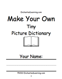Picture Dictionary Printable Books