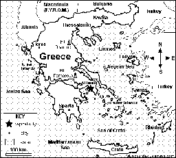 Map of Greece Coloring Activity Printout
