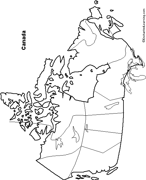 outline map Canada
